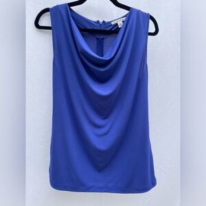 Royal blue Banana Republic cowl neck sleeveless shell